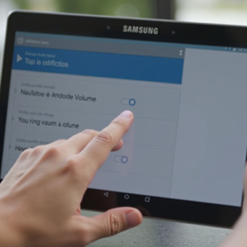 rozłącz głośność powiadomień i głośność dzwonka na tablecie Samsung