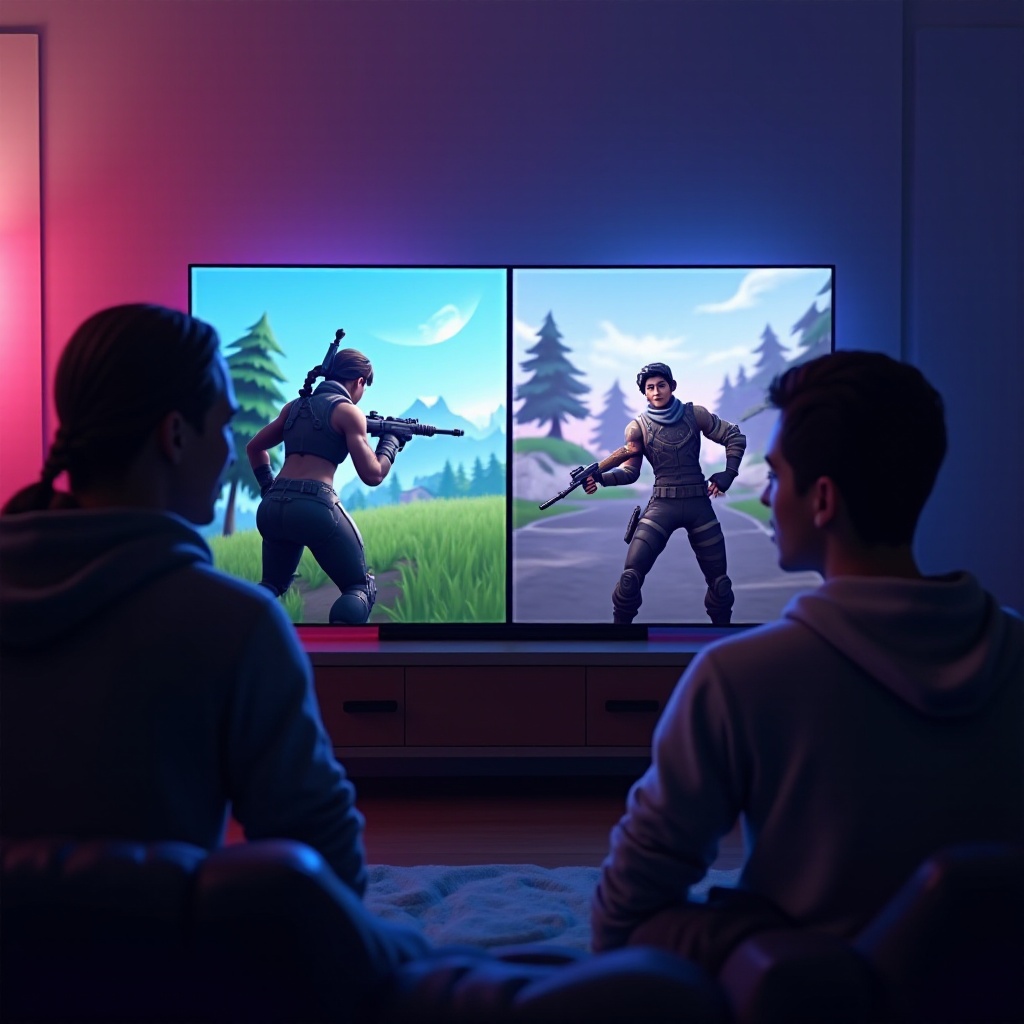 how to do split screen on fortnite ps5