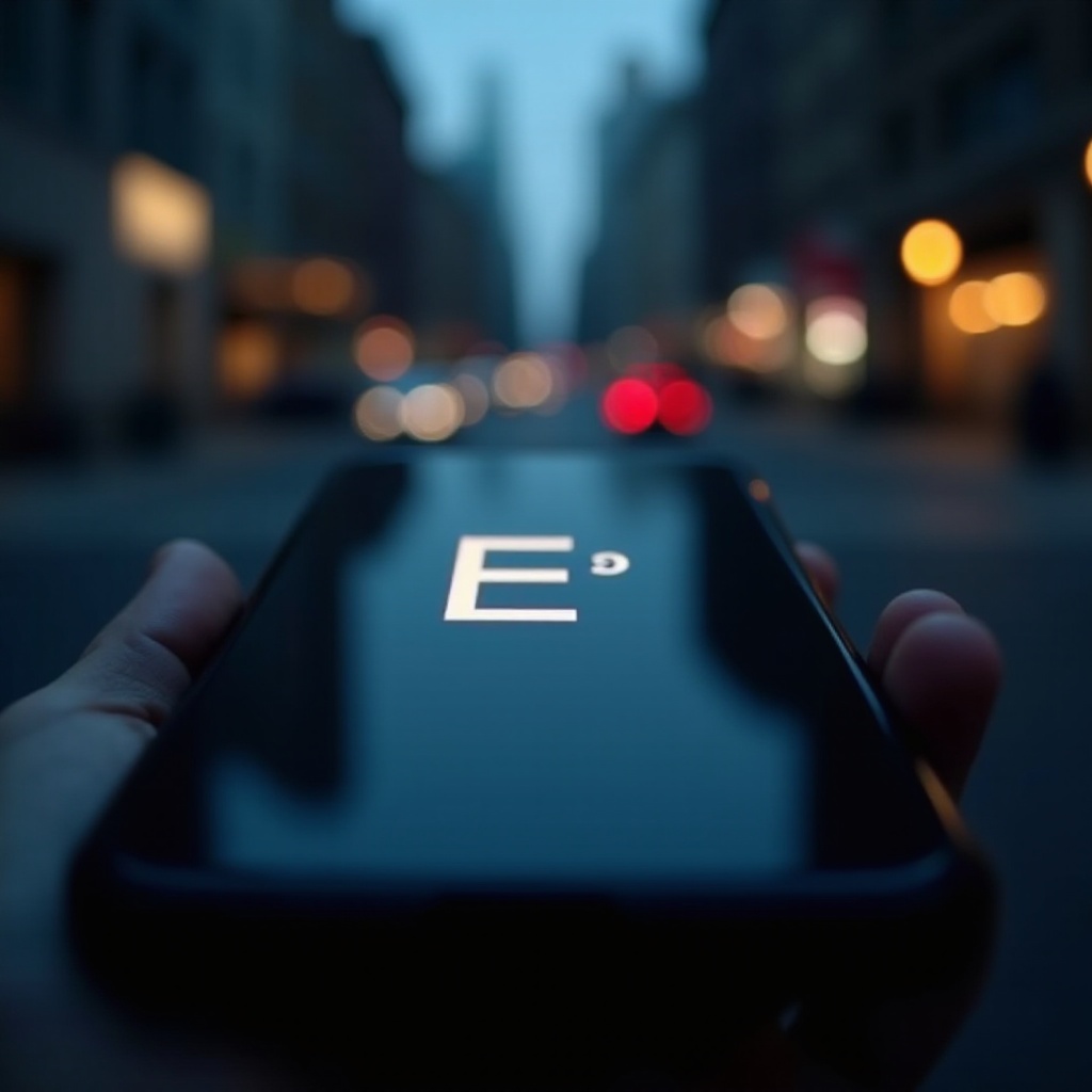 내 전화에서 e는 무엇을 의미합니까