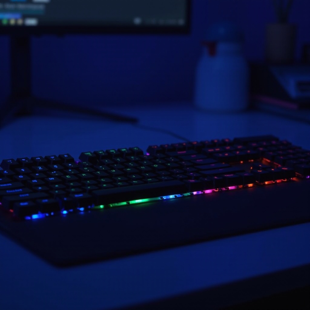 チェリーキーボードのRGBがオフにならず、一部のキーが赤く点滅しています